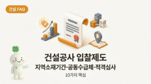 건설공사 입찰제도 지역소재기간·공동수급체·적격심사