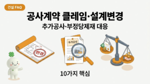 공사계약 클레임·설계변경 추가공사·부정당제재 대응