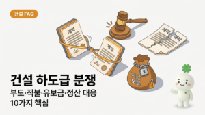 건설 하도급 분쟁 부도·직불·유보금·정산 대응