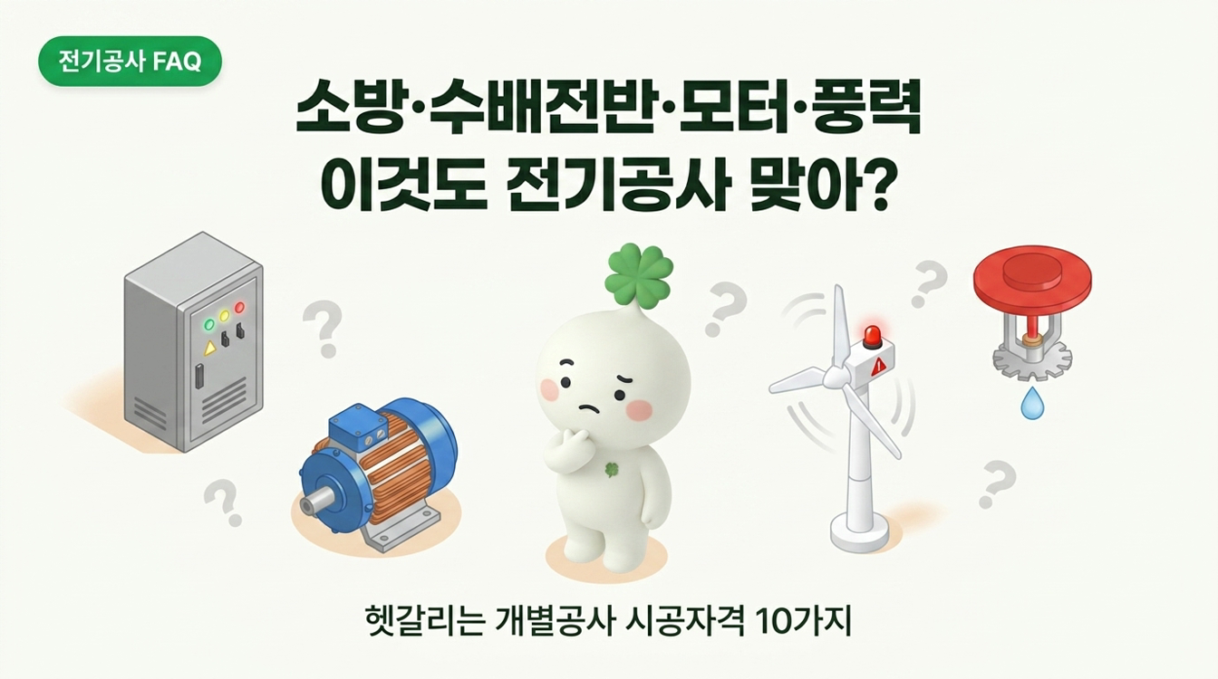 소방·수배전반·모터·풍력·내화충전, 전기공사 맞아? 헷갈리는 시공자격 10가지