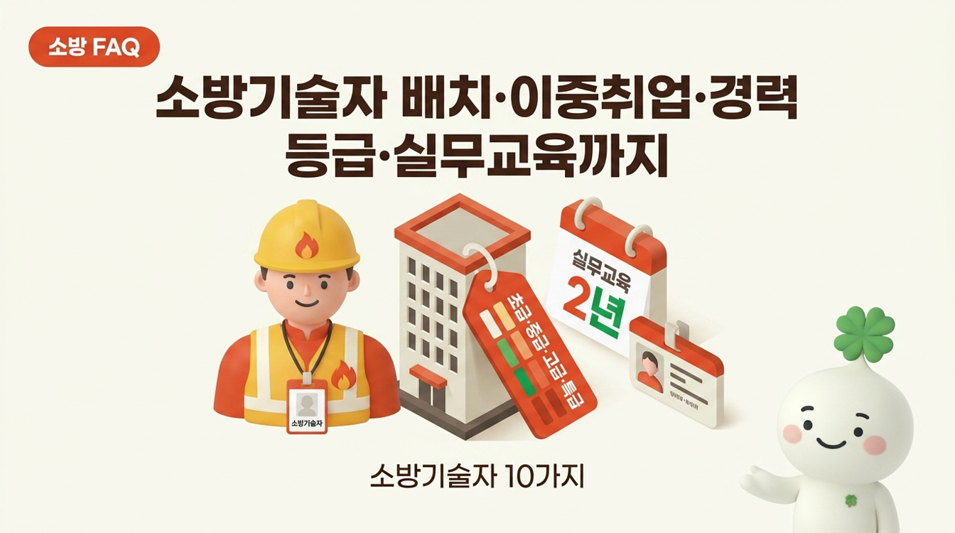 소방기술자 배치등급·이중취업·경력인정·실무교육 10가지