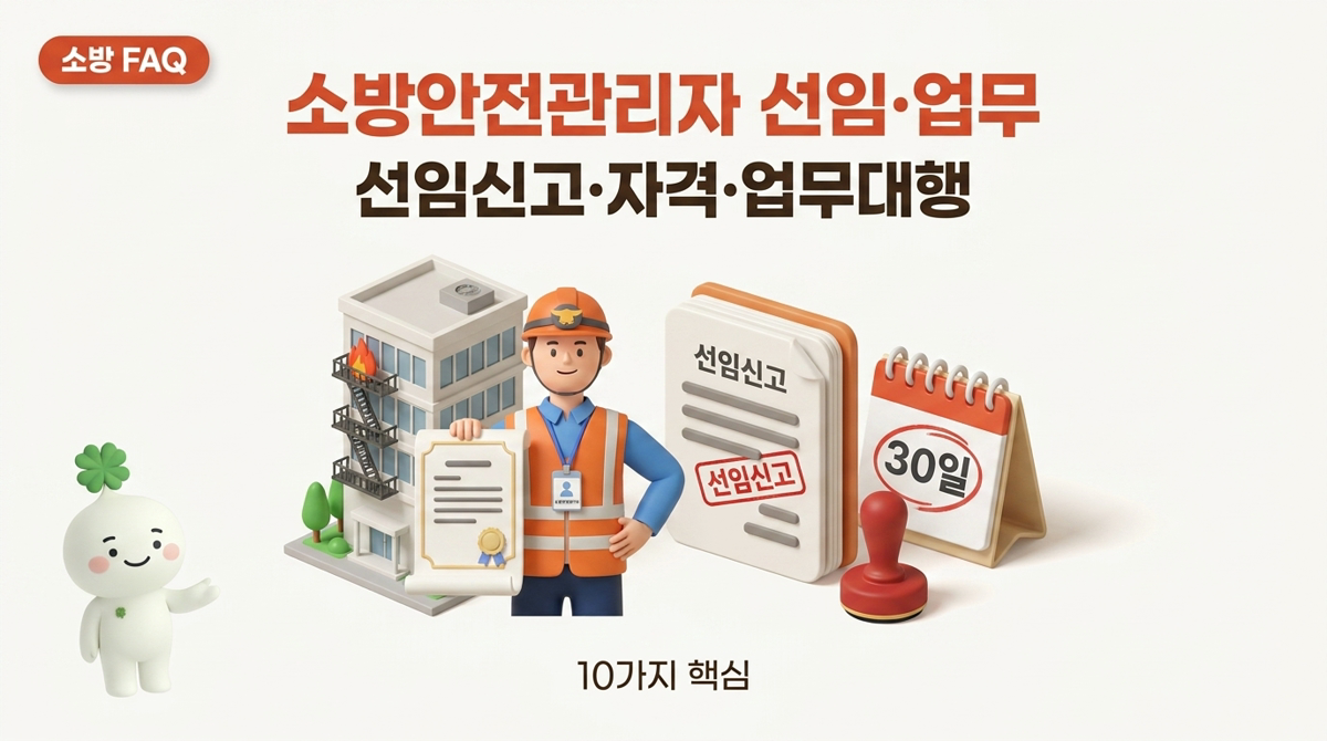 소방안전관리자 선임·자격·업무대행, 선임신고·과태료·보조자 10가지