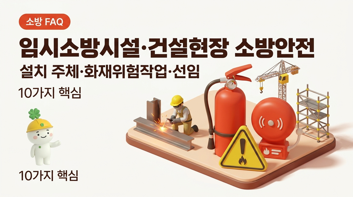 임시소방시설·건설현장 소방안전관리, 설치 주체·화재위험작업·선임 10가지
