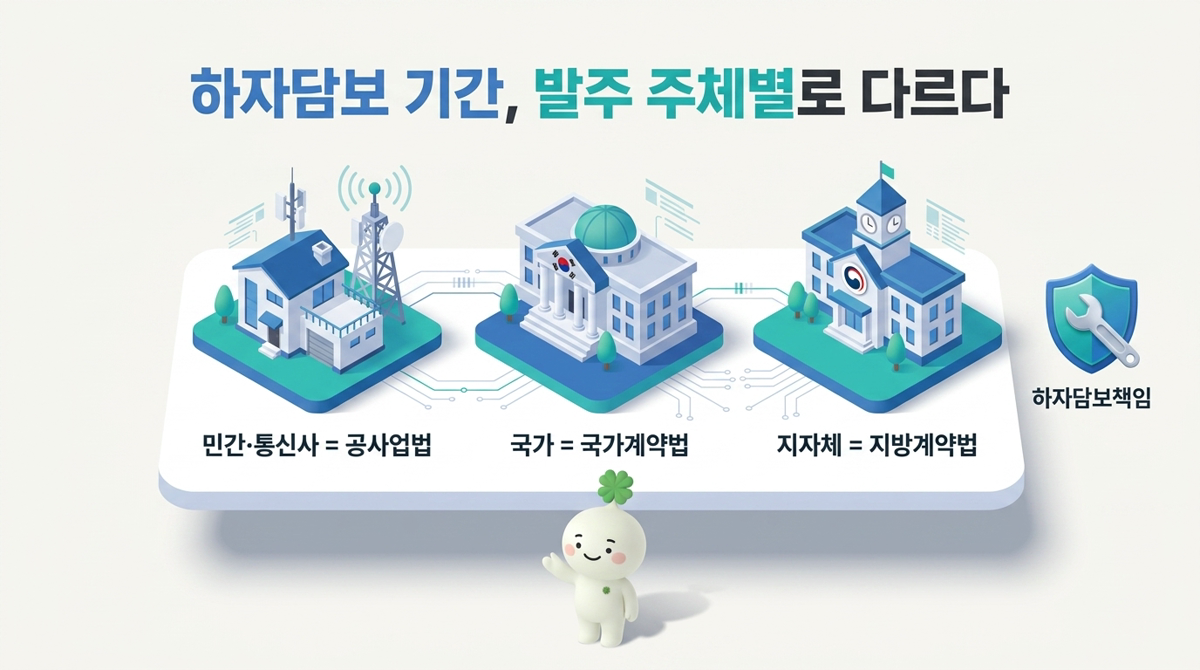 하자담보 기간 발주주체별