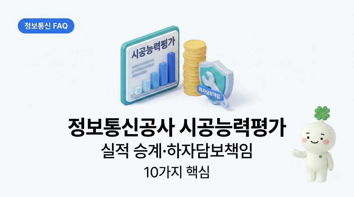 정보통신공사 시공능력평가·실적 승계·하자담보책임 10가지