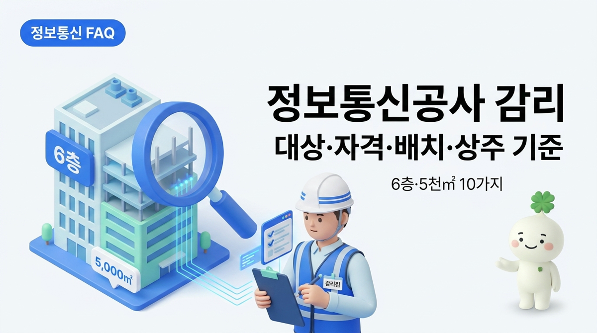 정보통신공사 감리 대상·자격·배치·상주, 6층 5천㎡ 기준 10가지