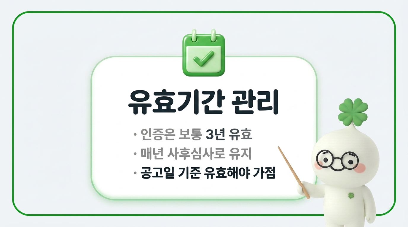 KOSHA-MS 유효기간 3년 매년 사후심사
